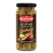 Azeitona Verde Recheada Anchovas La Violetera 130g